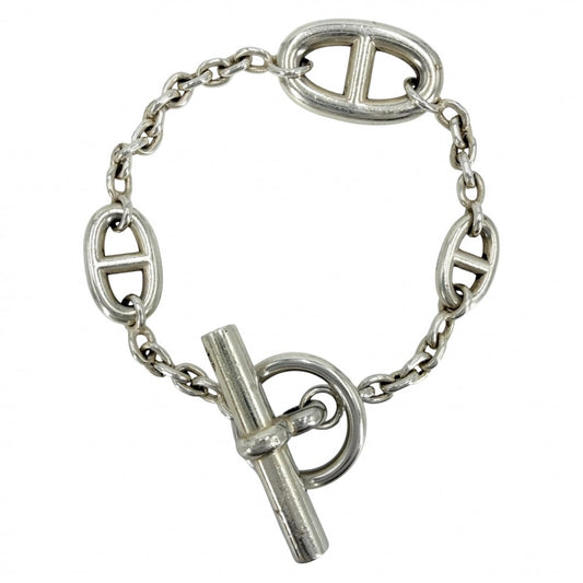 HERMES エルメス ブレスレット シェーヌダンクル ファランドールST アクセサリー ジュエリー メンズ レディース シルバー925 ユニセックス 約25.8g【中古品】