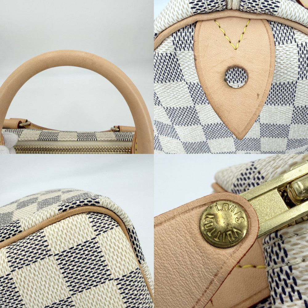 LOUIS VUITTON ルイヴィトン ハンドバッグ ダミエアズール スピーディ30 ボストンバッグ Speedy30 ホワイト 白 鞄 かばん N41533 ゴールド金具 レディース【中古品】