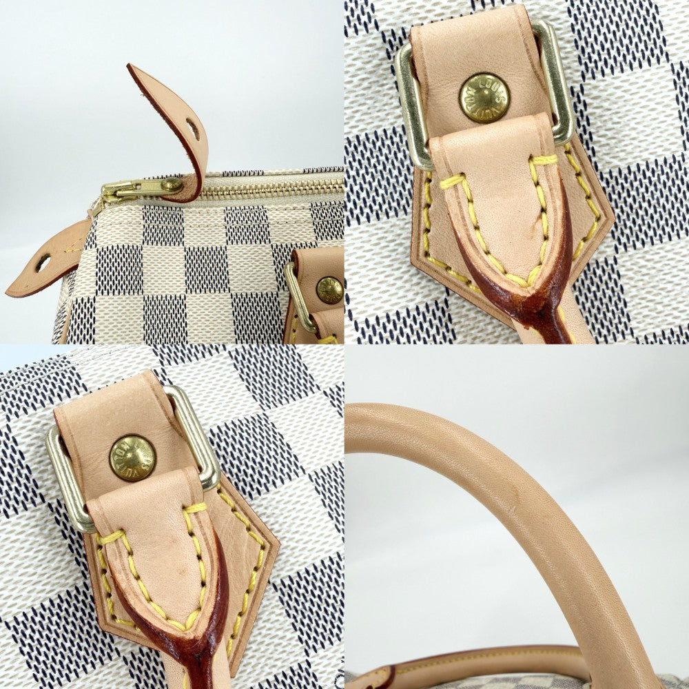 LOUIS VUITTON ルイヴィトン ハンドバッグ ダミエアズール スピーディ30 ボストンバッグ Speedy30 ホワイト 白 鞄 かばん N41533 ゴールド金具 レディース【中古品】