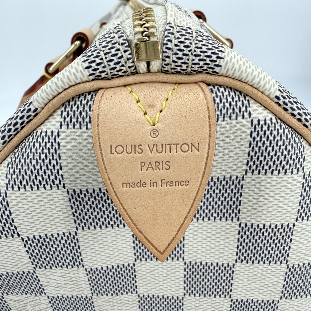 LOUIS VUITTON ルイヴィトン ハンドバッグ ダミエアズール スピーディ30 ボストンバッグ Speedy30 ホワイト 白 鞄 かばん N41533 ゴールド金具 レディース【中古品】