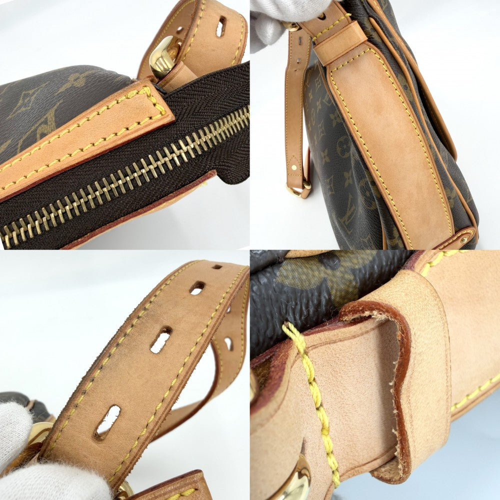 LOUIS VUITTON ルイヴィトン ショルダーバッグ トゥラムGM M40075 モノグラムキャンバス ブラウン 茶 ゴールド金具 レディース【中古品】
