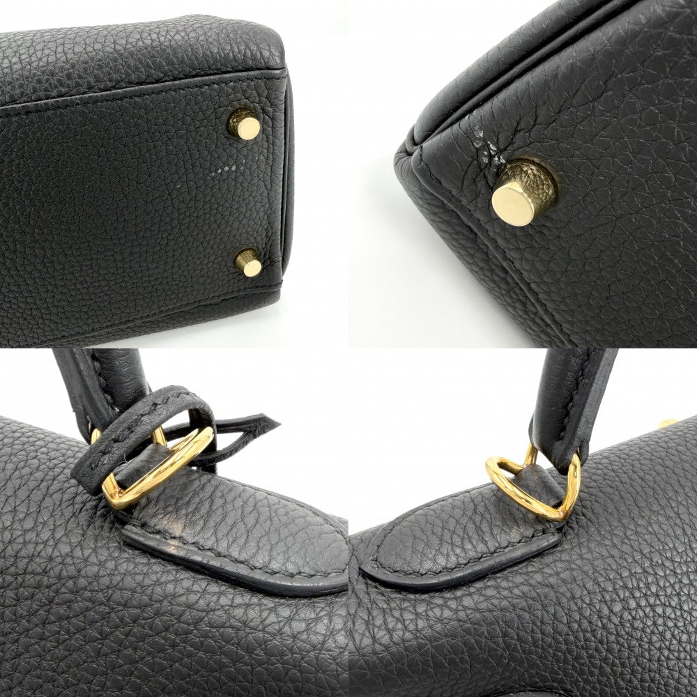 HERMES エルメス 2WAY ケリー32 ハンドバッグ ショルダーバッグ 内縫い C刻印 レザー ブラック 黒 ゴールド金具 レディース 2018年【中古品】