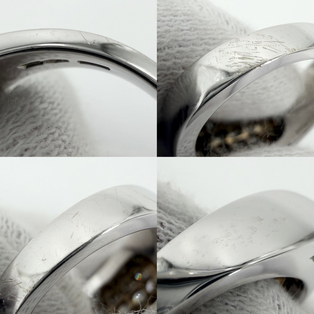 【開店SALE】 BVLGARI ブルガリ 指輪 トロンケットリング ジュエリー アクセサリー Au750 18金WG K18ホワイトゴールド ダイヤモンド 約12号 レディース 約11.1g【中古品】