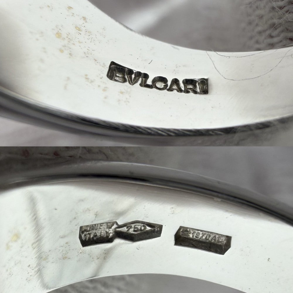 【開店SALE】 BVLGARI ブルガリ 指輪 トロンケットリング ジュエリー アクセサリー Au750 18金WG K18ホワイトゴールド ダイヤモンド 約12号 レディース 約11.1g【中古品】