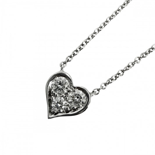 TIFFANY&Co. ティファニー ネックレス センチメンタル ハート ジュエリー アクセサリー Pt950プラチナ ダイヤモンド レディース 約3.3g【中古品】