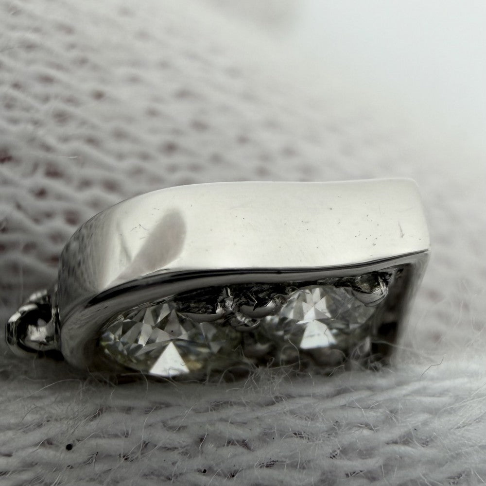 TIFFANY&Co. ティファニー ネックレス センチメンタル ハート ジュエリー アクセサリー Pt950プラチナ ダイヤモンド レディース 約3.3g【中古品】