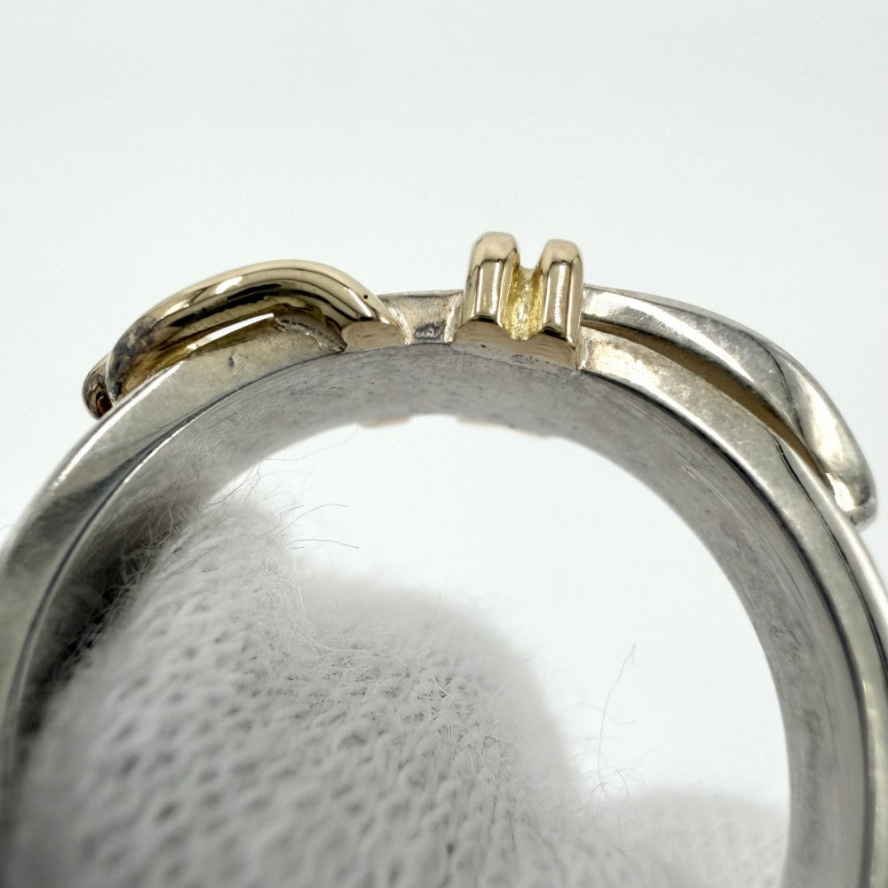 【開店SALE】 HERMES エルメス 指輪 サンチュール リング アクセサリー ジュエリー ベルトモチーフ Au750 18金 シルバー925 K18ゴールド 約9.5号 レディース 約4.4g【中古品】