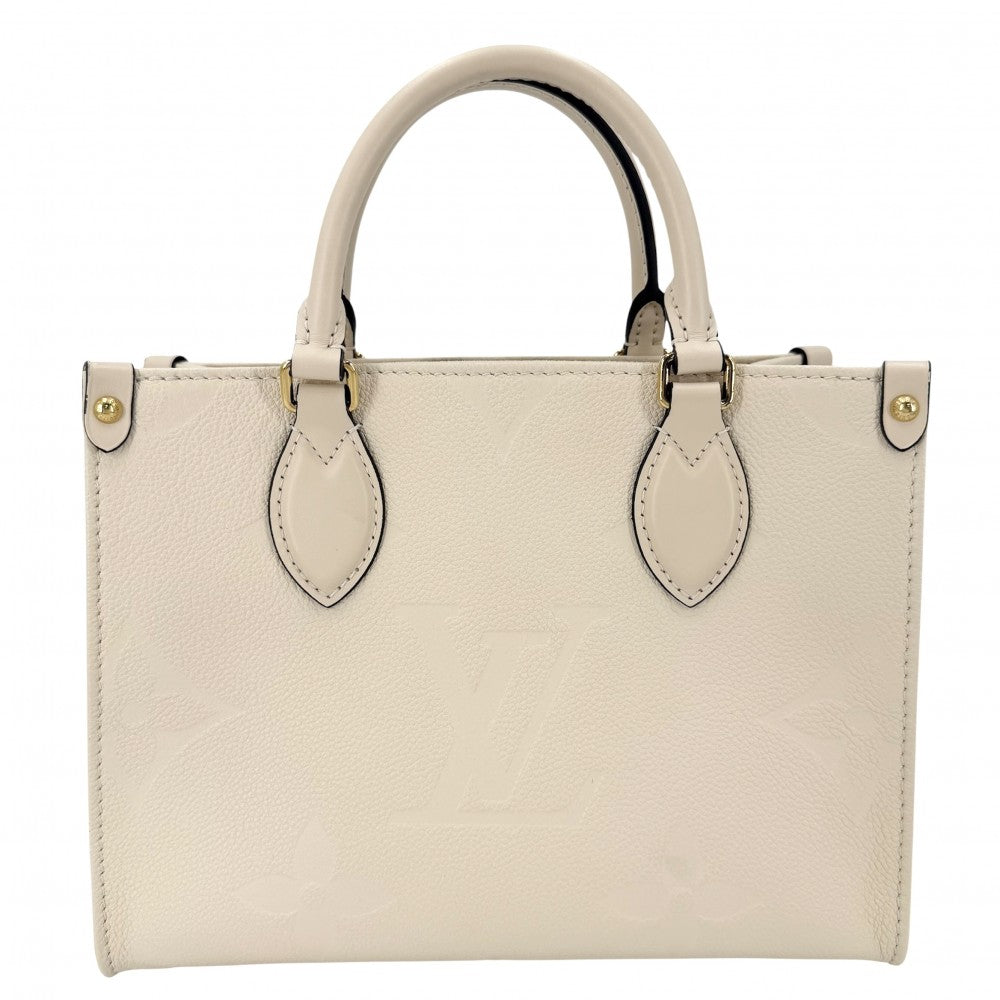 【開店SALE】 LOUIS VUITTON ルイヴィトン 2WAY モノグラムアンプラント オンザゴー PM ハンドバッグ ショルダーバッグ クリームベージュ M46569 クレーム ゴールド金具 レディース【中古品】