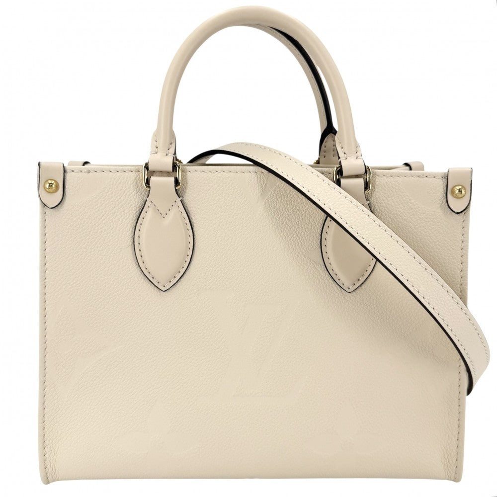 【開店SALE】 LOUIS VUITTON ルイヴィトン 2WAY モノグラムアンプラント オンザゴー PM ハンドバッグ ショルダーバッグ クリームベージュ M46569 クレーム ゴールド金具 レディース【中古品】