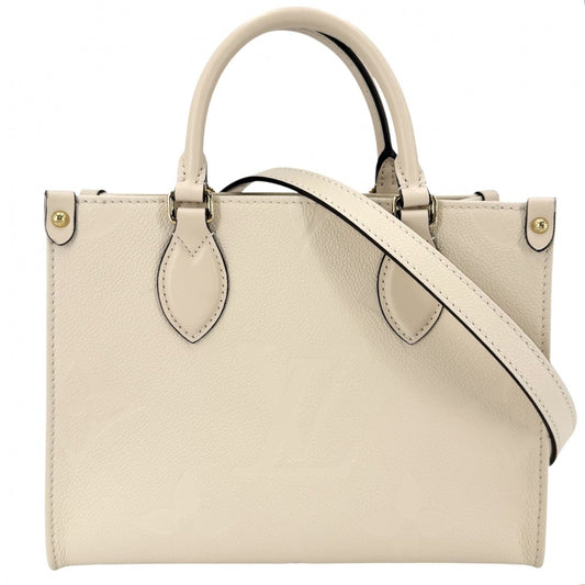 【開店SALE】 LOUIS VUITTON ルイヴィトン 2WAY モノグラムアンプラント オンザゴー PM ハンドバッグ ショルダーバッグ クリームベージュ M46569 クレーム ゴールド金具 レディース【中古品】