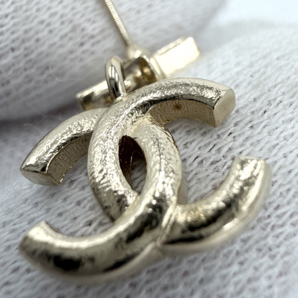 CHANEL シャネル ピアス ココマーク スイング アクセサリー スター 星 GP ラインストーン ABB278 F23A ゴールド レディース 約4.1g 2023年【中古品】