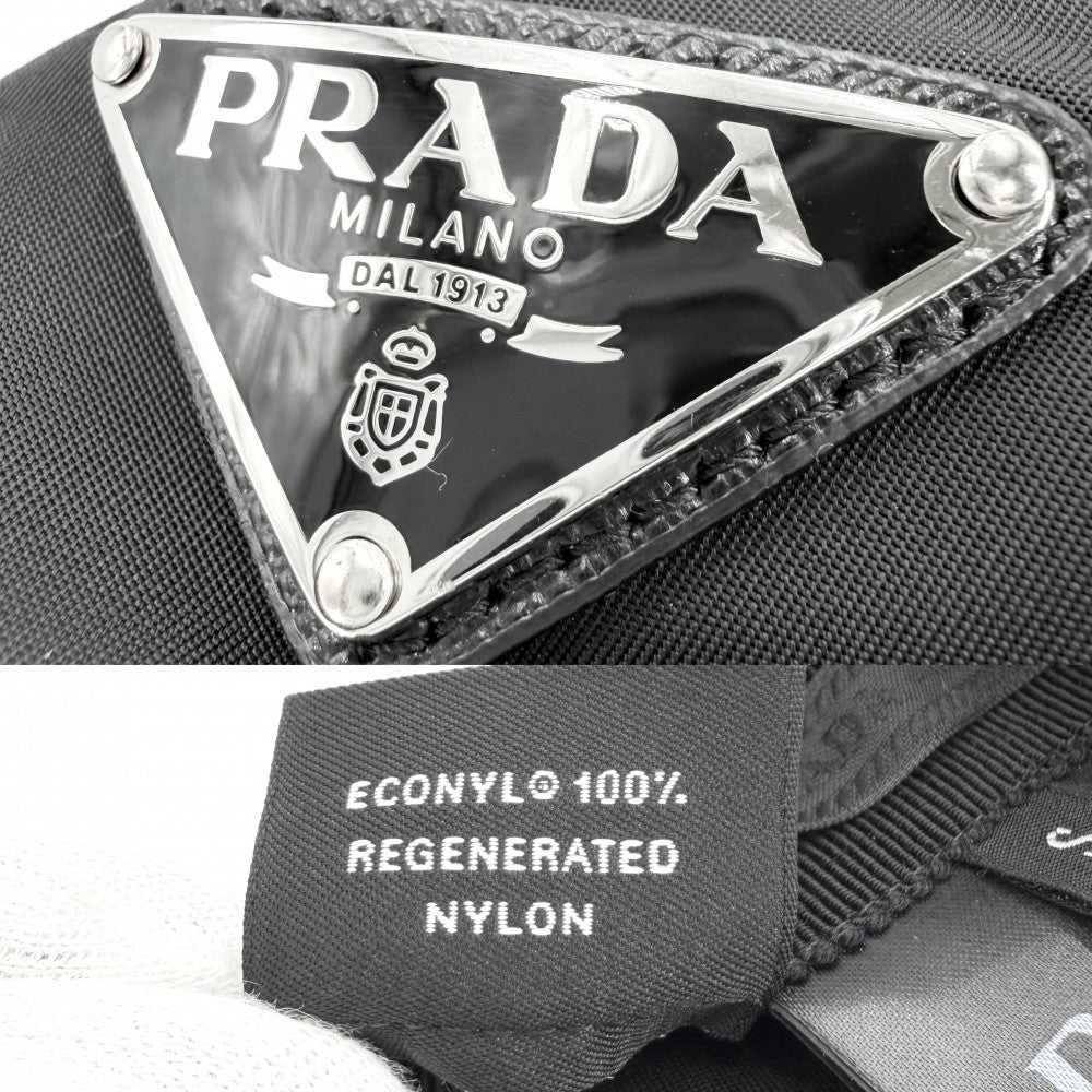 【開店SALE】 PRADA プラダ 帽子 トライアングルロゴ ベースボールキャップ ファッションアイテム RE-NYLON メンズ レディース Sサイズ 2HC274 ナイロン ブラック 黒 シルバー金具 ユニセックス【中古品】