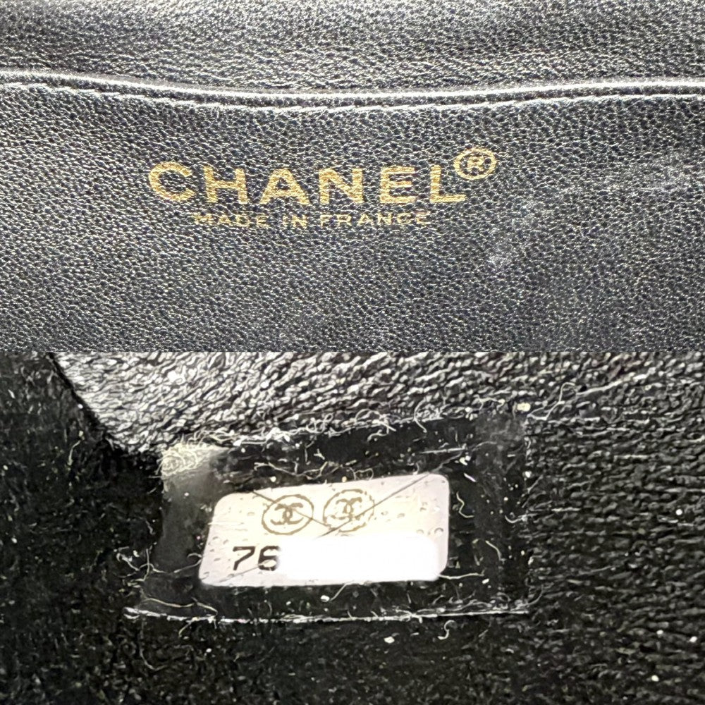 CHANEL シャネル ハンドバッグ マトラッセ ココマーク ターンロック トップハンドル A12397 キャビアスキン ブラック 黒 ゴールド金具 レディース【中古品】