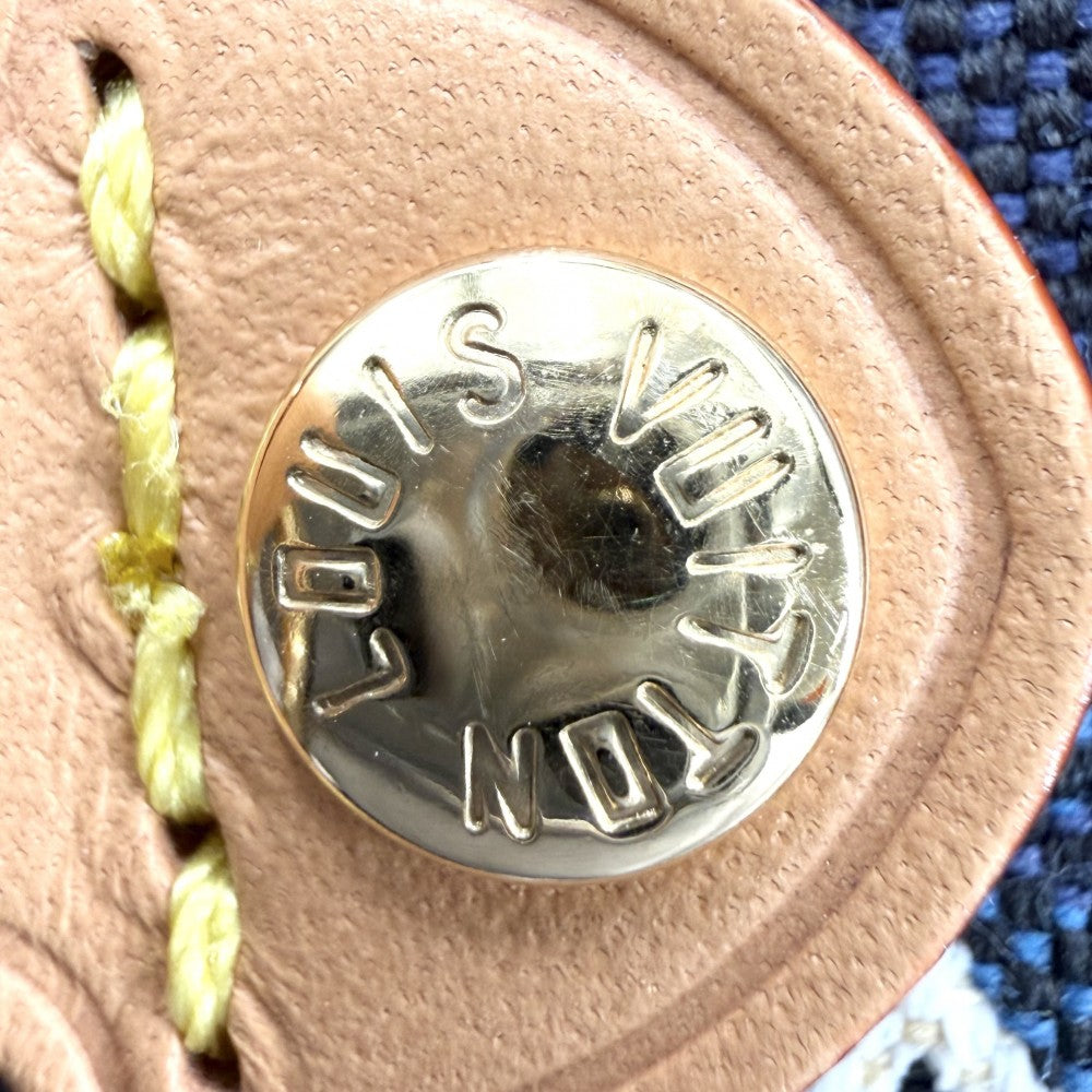 LOUIS VUITTON ルイヴィトン トートバッグ モノグラム・ジャガード ネヴァーフルMM ハンドバッグ SINCE 1854 通勤 M57484 ネイビー 紺 ブラウン 茶 ゴールド金具 レディース【中古品】