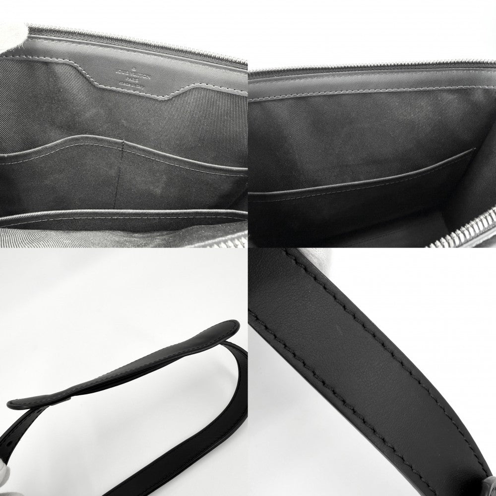 LOUIS VUITTON ルイヴィトン 2WAY モノグラムエクリプス サックプラクロス ハンドバッグ ショルダーバッグ ブラック 黒 M46098 ノワール シルバー金具 メンズ【中古品】
