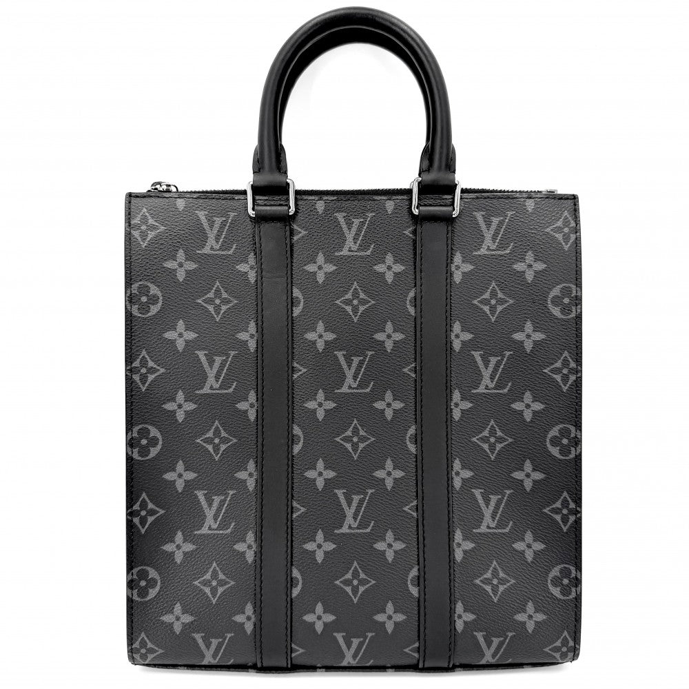 LOUIS VUITTON ルイヴィトン 2WAY モノグラムエクリプス サックプラクロス ハンドバッグ ショルダーバッグ ブラック 黒 M46098 ノワール シルバー金具 メンズ【中古品】