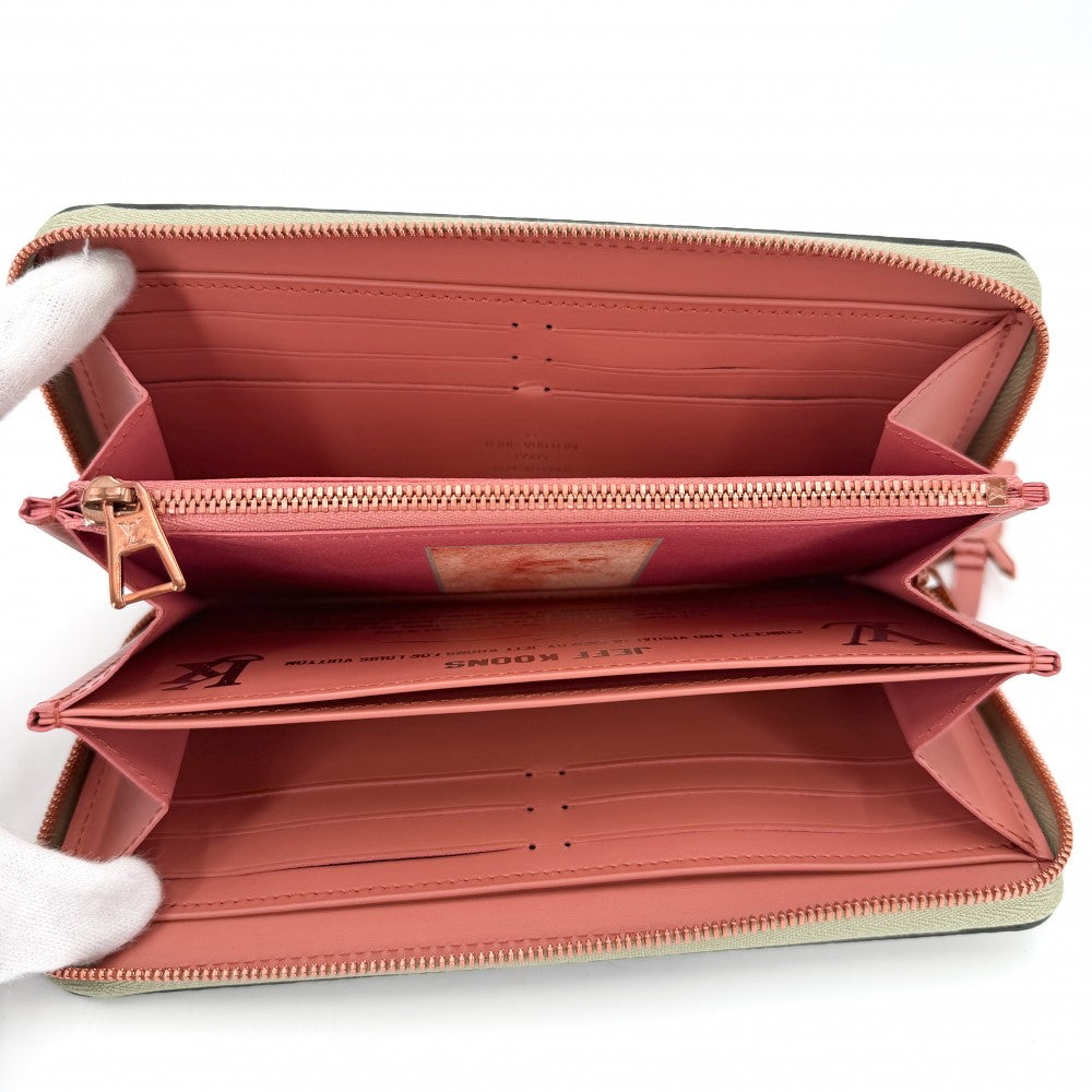 LOUIS VUITTON ルイヴィトン 長財布 マスターズコレクション ジッピーウォレット モナリザ M64606 カーキ マルチカラー シルバー金具 レディース【中古品】