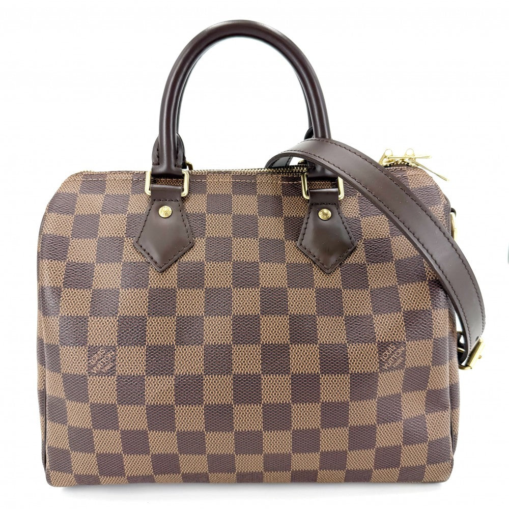 【開店SALE】 LOUIS VUITTON ルイヴィトン 2WAY スピーディバンドリエール 25 ハンドバッグ ショルダーバッグ N41368 ダミエキャンバス ブラウン 茶 ゴールド金具 レディース【中古品】