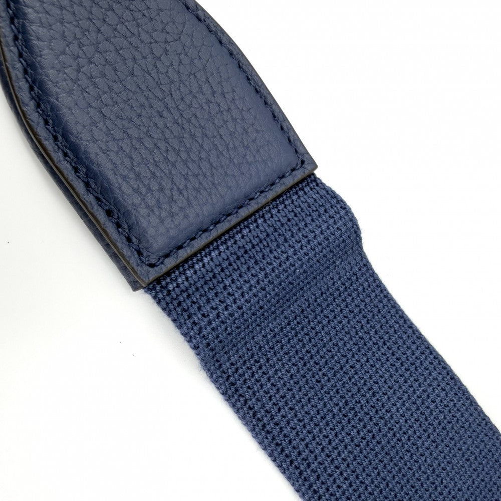 GUCCI グッチ ショルダーバッグ ジャンボGG スモールメッセンジャーバッグ 2WAY セカンドバッグ クラッチバッグ 761747 レザー ブルー 青 シルバー金具 メンズ【中古品】