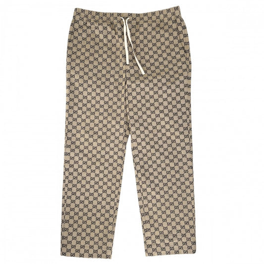GUCCI グッチ パンツ インターロッキングG GG ボトムス 52 658090 ブラウン 茶 ネイビー 紺 コットン ポリエステル メンズ【中古品】