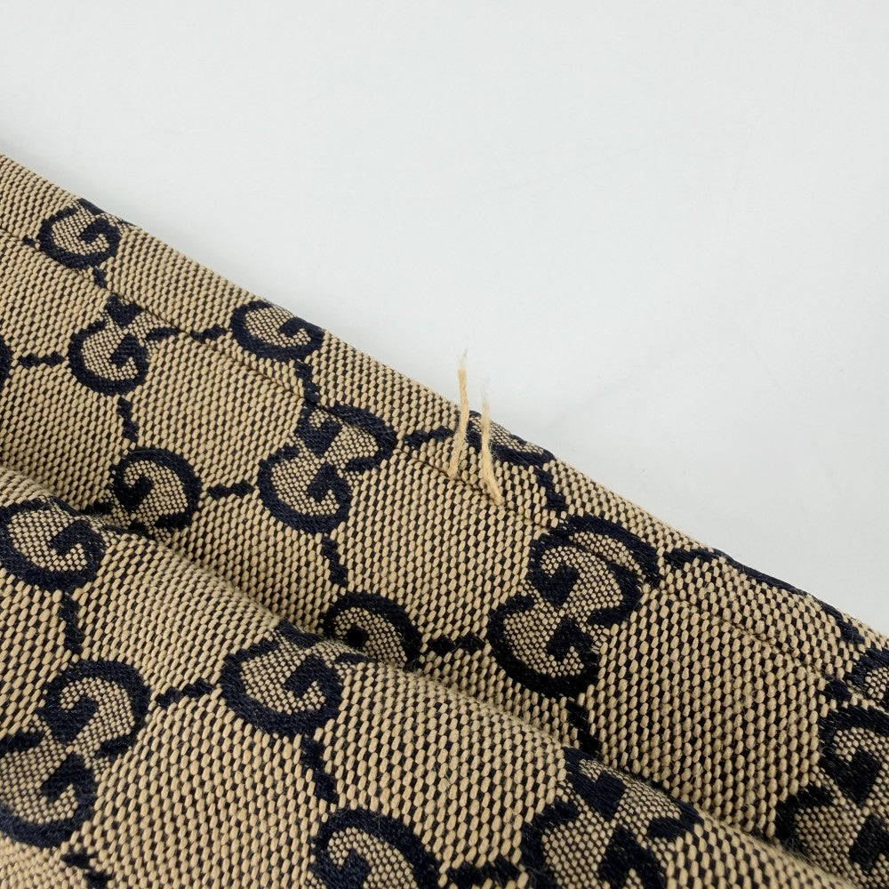 GUCCI グッチ パンツ インターロッキングG GG ボトムス 52 658090 ブラウン 茶 ネイビー 紺 コットン ポリエステル メンズ【中古品】