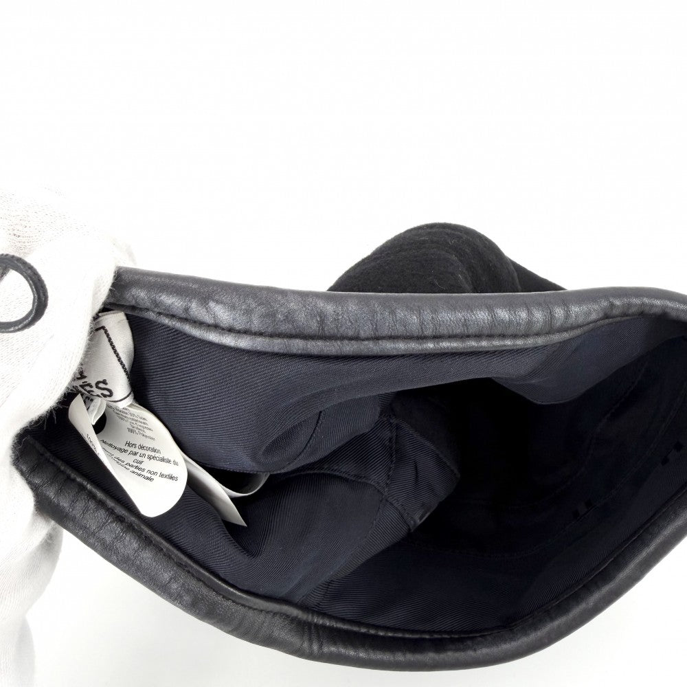 HERMES エルメス ベレー帽 サントノーレチャーム 帽子 ファッションアイテム 57サイズ H212010N カシミヤ ネイビー 紺 レディース【中古品】