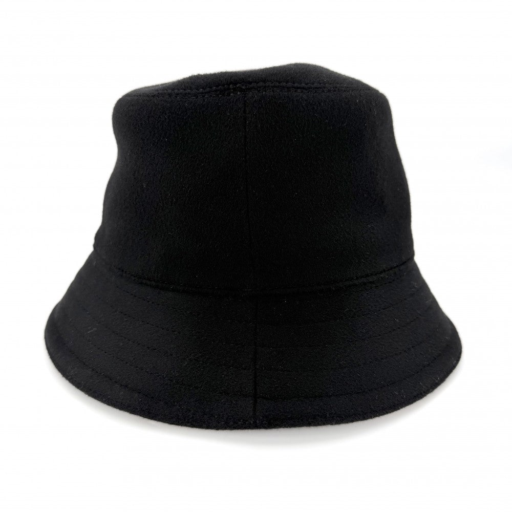 HERMES エルメス ハット ハーパー　リフト バケットハット 帽子 ファッションアイテム 56サイズ H242010N 秋 冬 カシミヤ ブラック 黒 レディース【中古品】