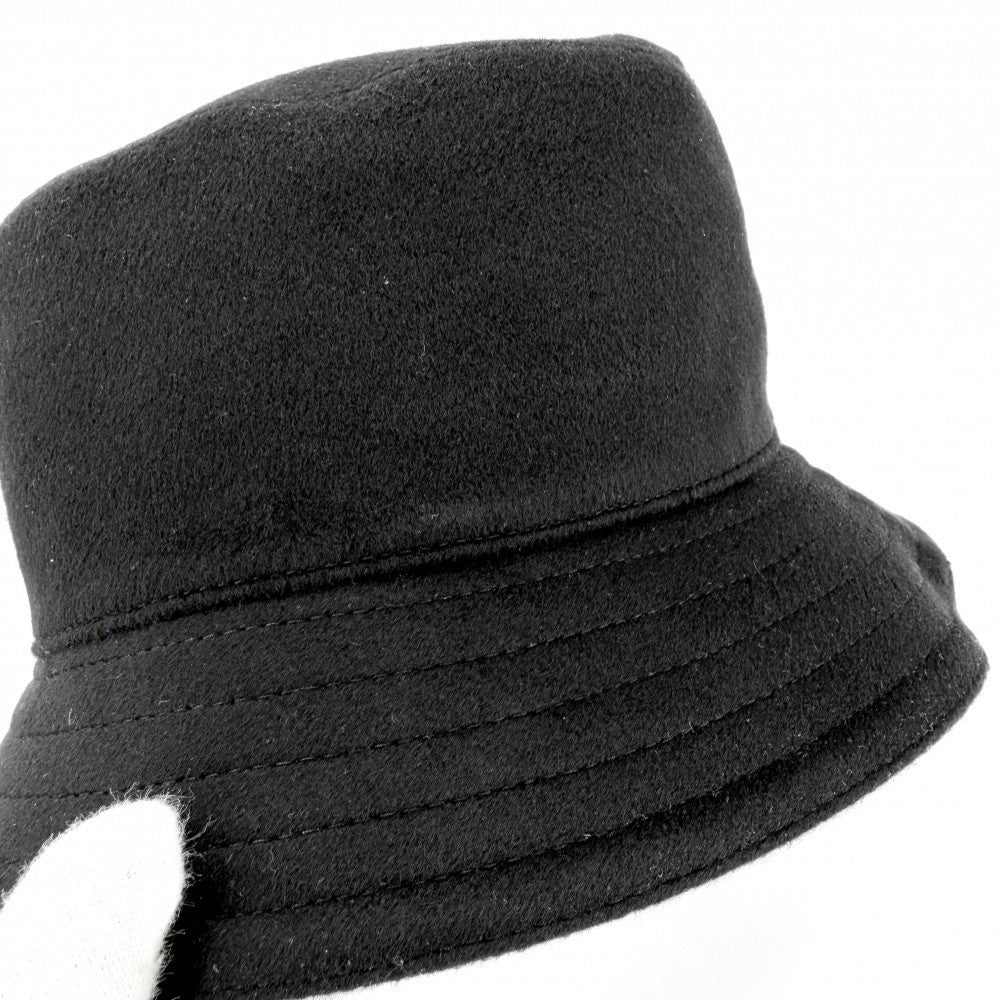HERMES エルメス ハット ハーパー　リフト バケットハット 帽子 ファッションアイテム 56サイズ H242010N 秋 冬 カシミヤ ブラック 黒 レディース【中古品】