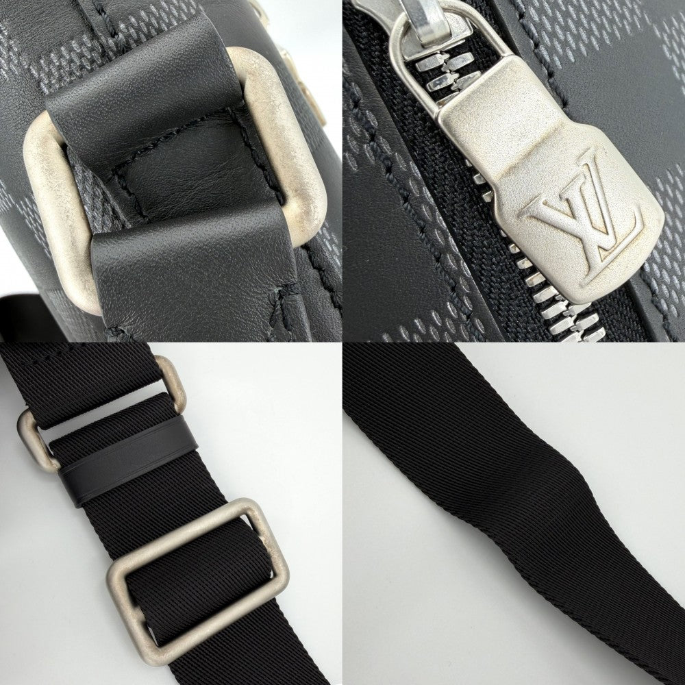 【開店SALE】 LOUIS VUITTON ルイヴィトン ショルダーバッグ ダミエアンフィニ ディスカバリーメッセンジャーPPM N40122 ブラック 黒 マットシルバー金具 メンズ【中古品】