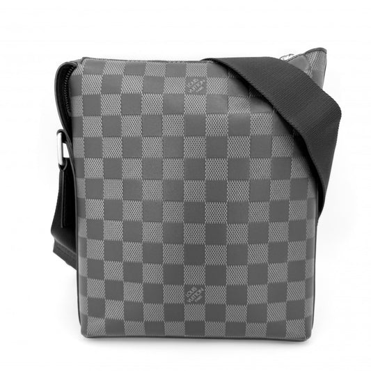 【開店SALE】 LOUIS VUITTON ルイヴィトン ショルダーバッグ ダミエアンフィニ ディスカバリーメッセンジャーPPM N40122 ブラック 黒 マットシルバー金具 メンズ【中古品】