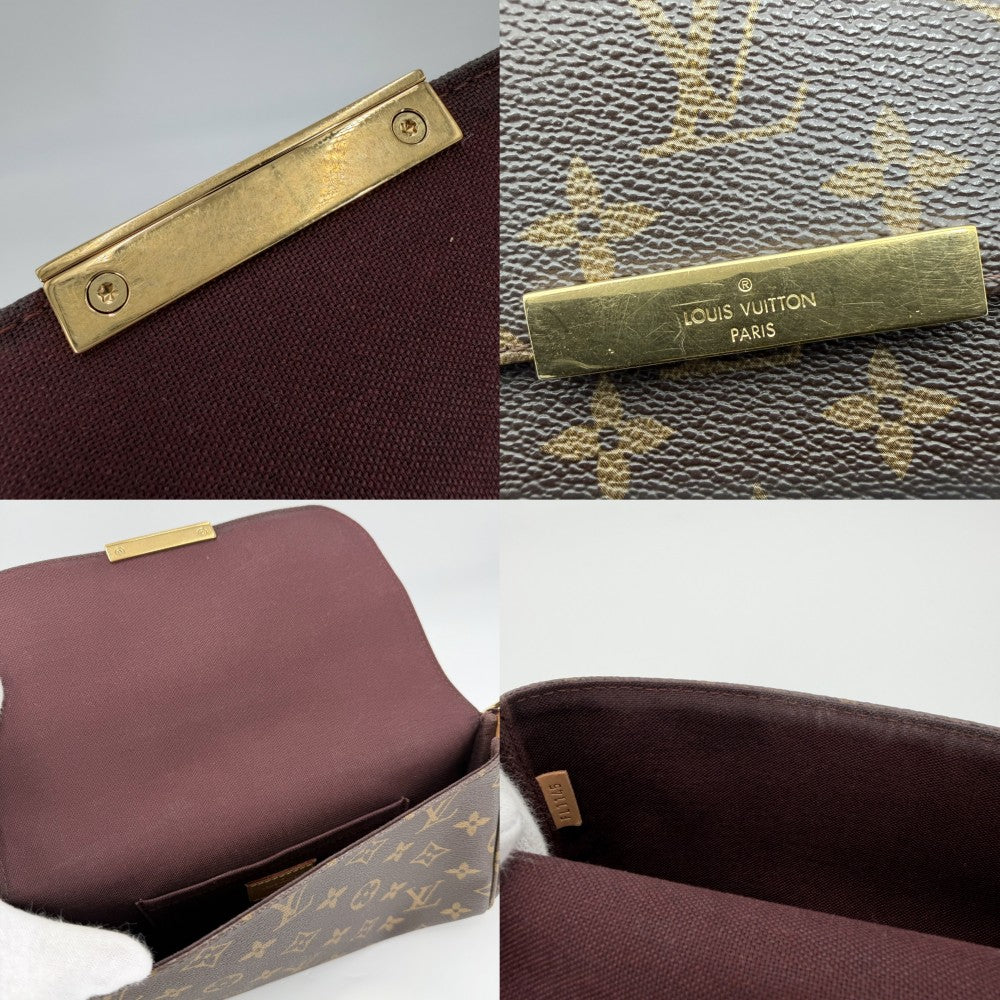 LOUIS VUITTON ルイヴィトン 2WAY フェイボリットMM チェーンハンドバッグ ショルダーバッグ ブラウン 茶 M40718 モノグラムキャンバス ゴールド金具 レディース【中古品】
