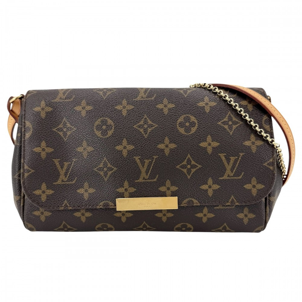 LOUIS VUITTON ルイヴィトン 2WAY フェイボリットMM チェーンハンドバッグ ショルダーバッグ ブラウン 茶 M40718 モノグラムキャンバス ゴールド金具 レディース【中古品】