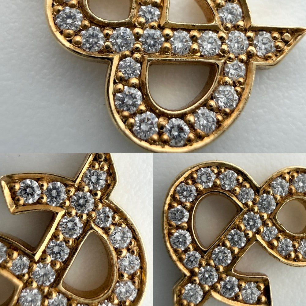 TIFFANY&Co. ティファニー ネックレス アンパサンド ジュエリー アクセサリー 18金YG Au750 K18イエローゴールド ダイヤモンド レディース 約2.4g【中古品】