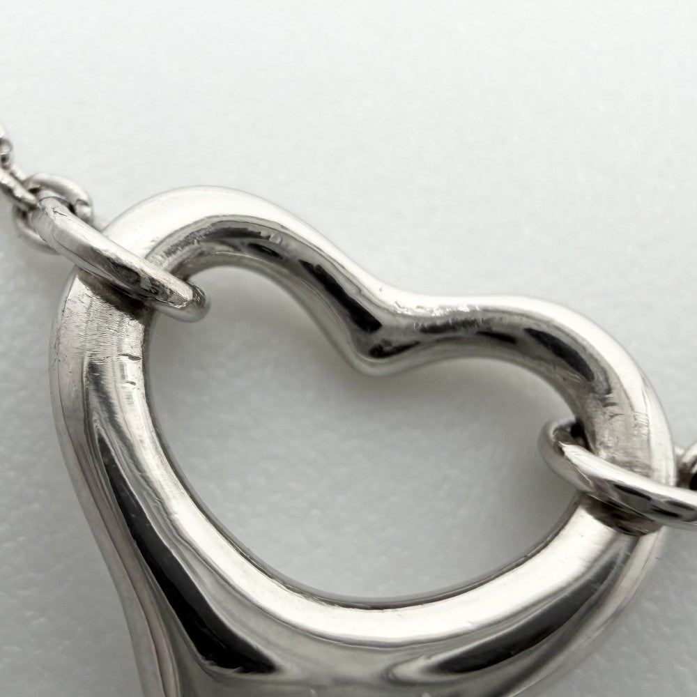 【開店SALE】 TIFFANY&Co. ティファニー ブレスレット エルサ・ペレッティ オープンハート 5P アクセサリー ジュエリー Pt950プラチナ レディース 約7.3g【中古品】