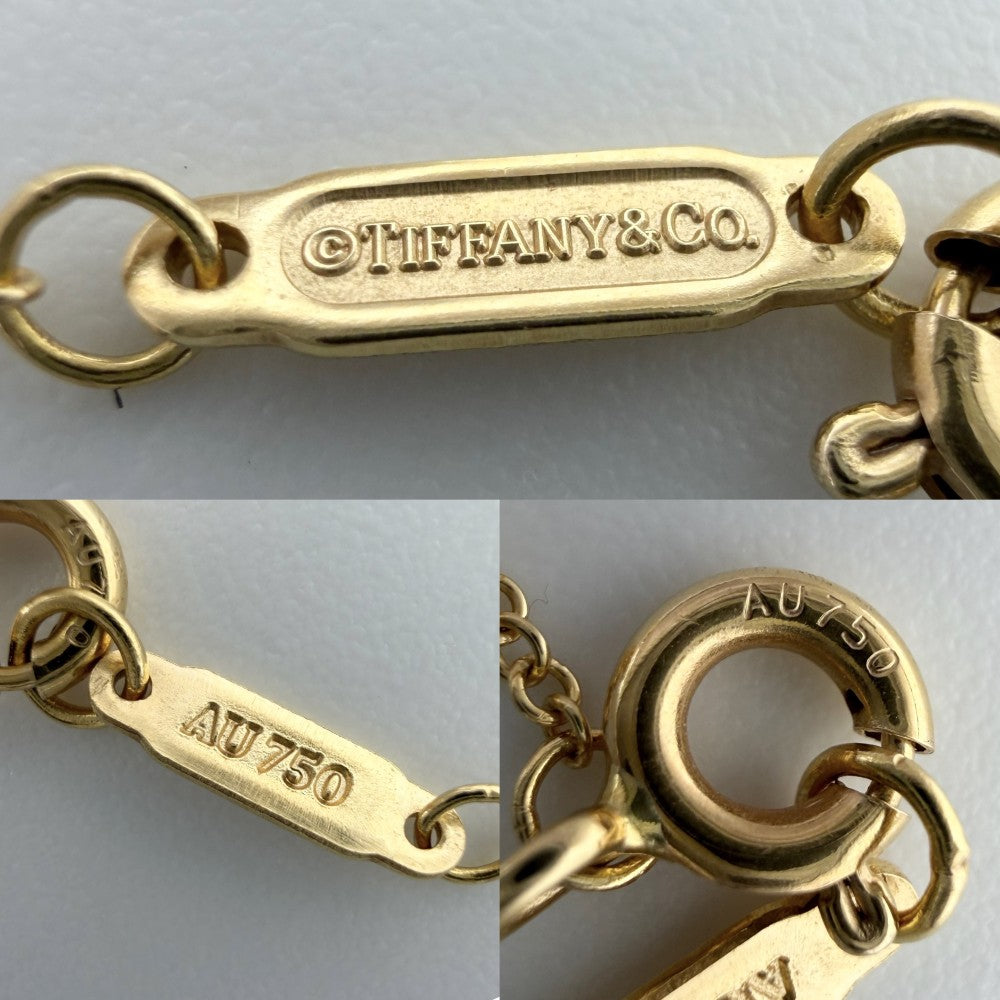 【開店SALE】 TIFFANY&Co. ティファニー ネックレス ハート キー キーモチーフ ジュエリー アクセサリー 18金YG Au750 K18イエローゴールド レディース 約2.4g【中古品】