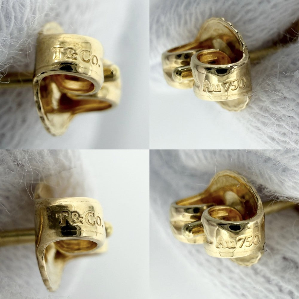 TIFFANY&Co. ティファニー ピアス ビーン デザイン エルサペレッティ ジュエリー アクセサリー 18金YG Au750 K18イエローゴールド 60018110 レディース 約3.6g【中古品】