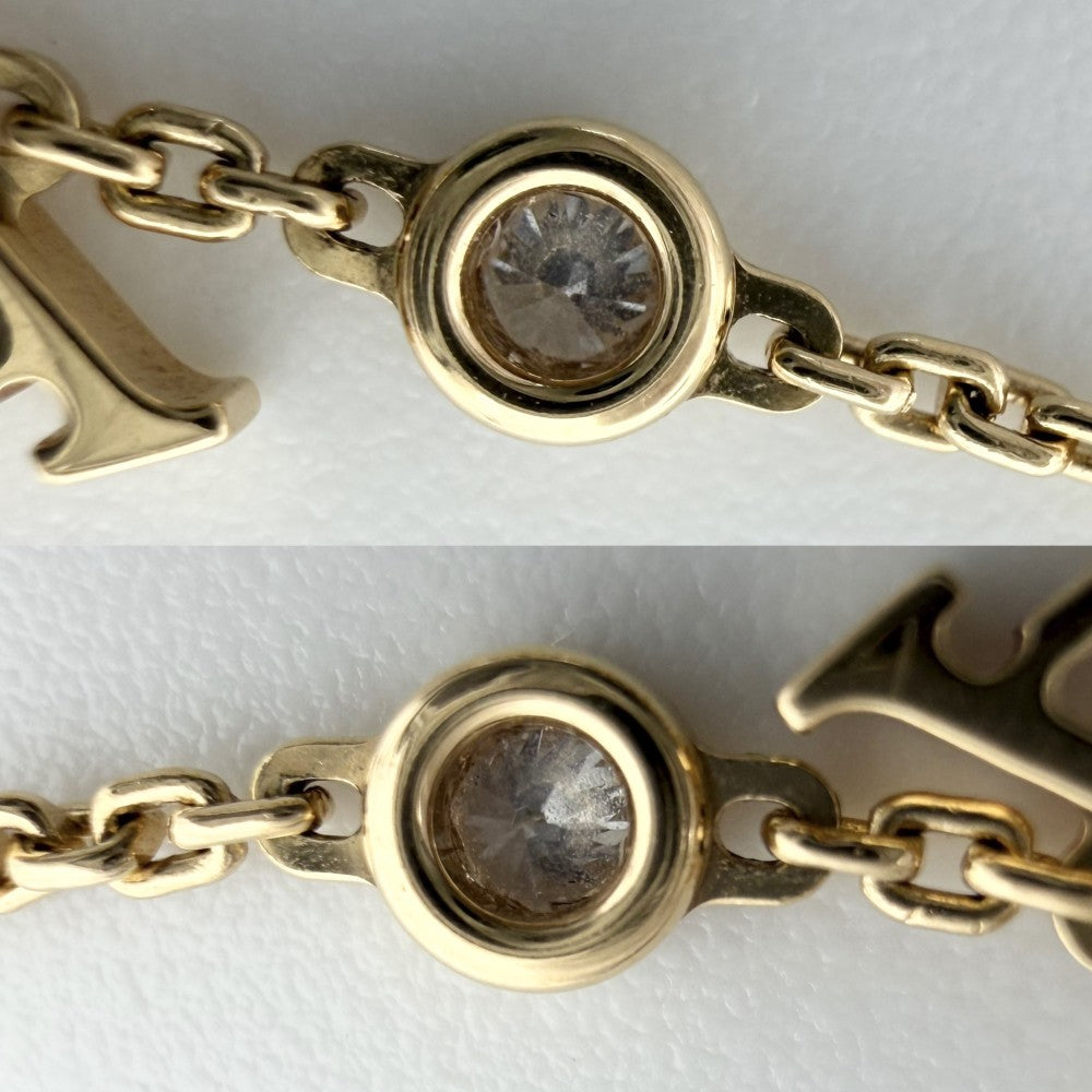LOUIS VUITTON ルイヴィトン ネックレス モノグラム ペンダント イディール ブロッサム LV アクセサリー K18イエローゴールド ダイヤモンド0.03ct Q93626 レディース 約4.1g【中古品】