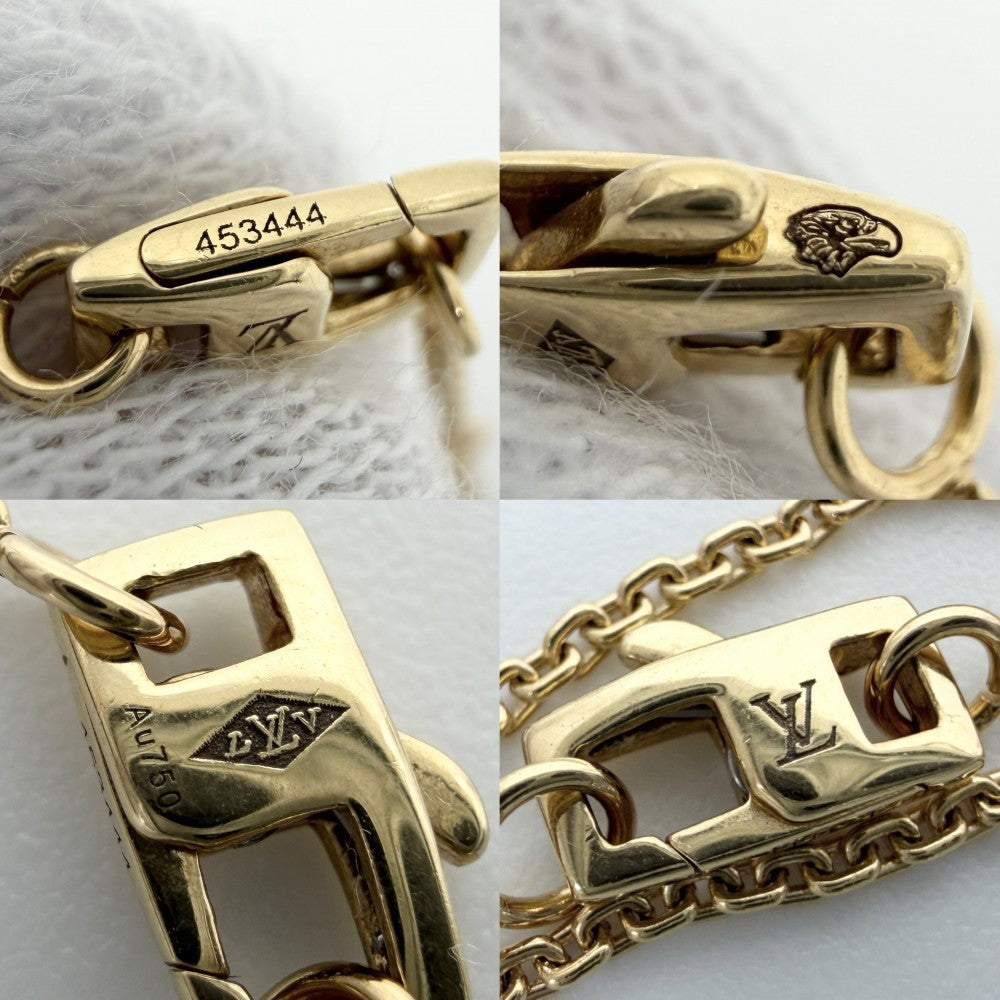 LOUIS VUITTON ルイヴィトン ネックレス モノグラム ペンダント イディール ブロッサム LV アクセサリー K18イエローゴールド ダイヤモンド0.03ct Q93626 レディース 約4.1g【中古品】