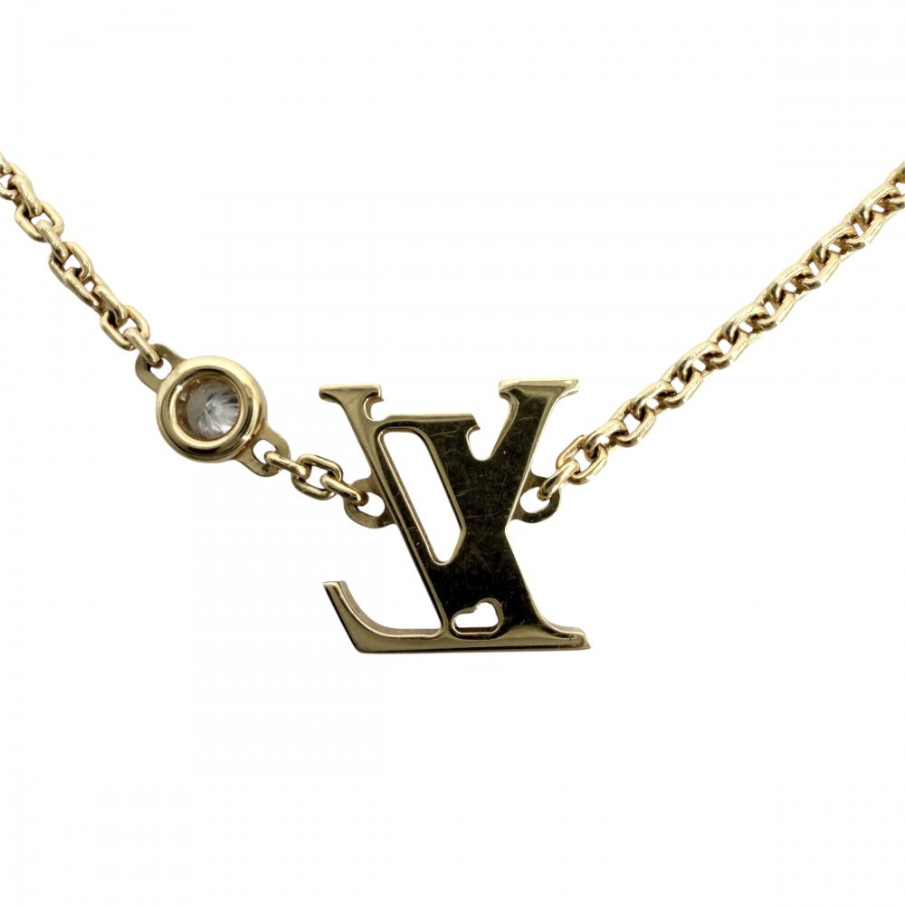 LOUIS VUITTON ルイヴィトン ネックレス モノグラム ペンダント イディール ブロッサム LV アクセサリー K18イエローゴールド ダイヤモンド0.03ct Q93626 レディース 約4.1g【中古品】