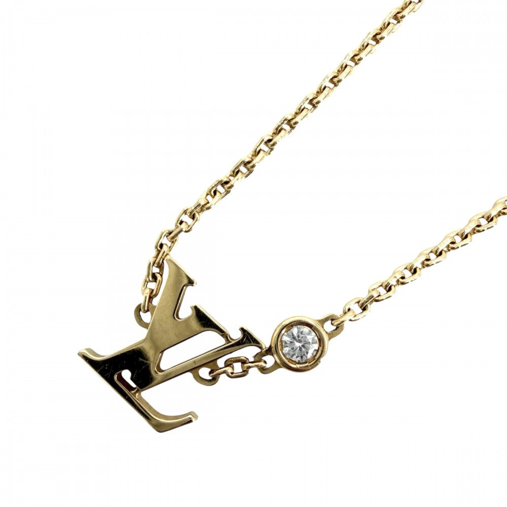 LOUIS VUITTON ルイヴィトン ネックレス モノグラム ペンダント イディール ブロッサム LV アクセサリー K18イエローゴールド ダイヤモンド0.03ct Q93626 レディース 約4.1g【中古品】