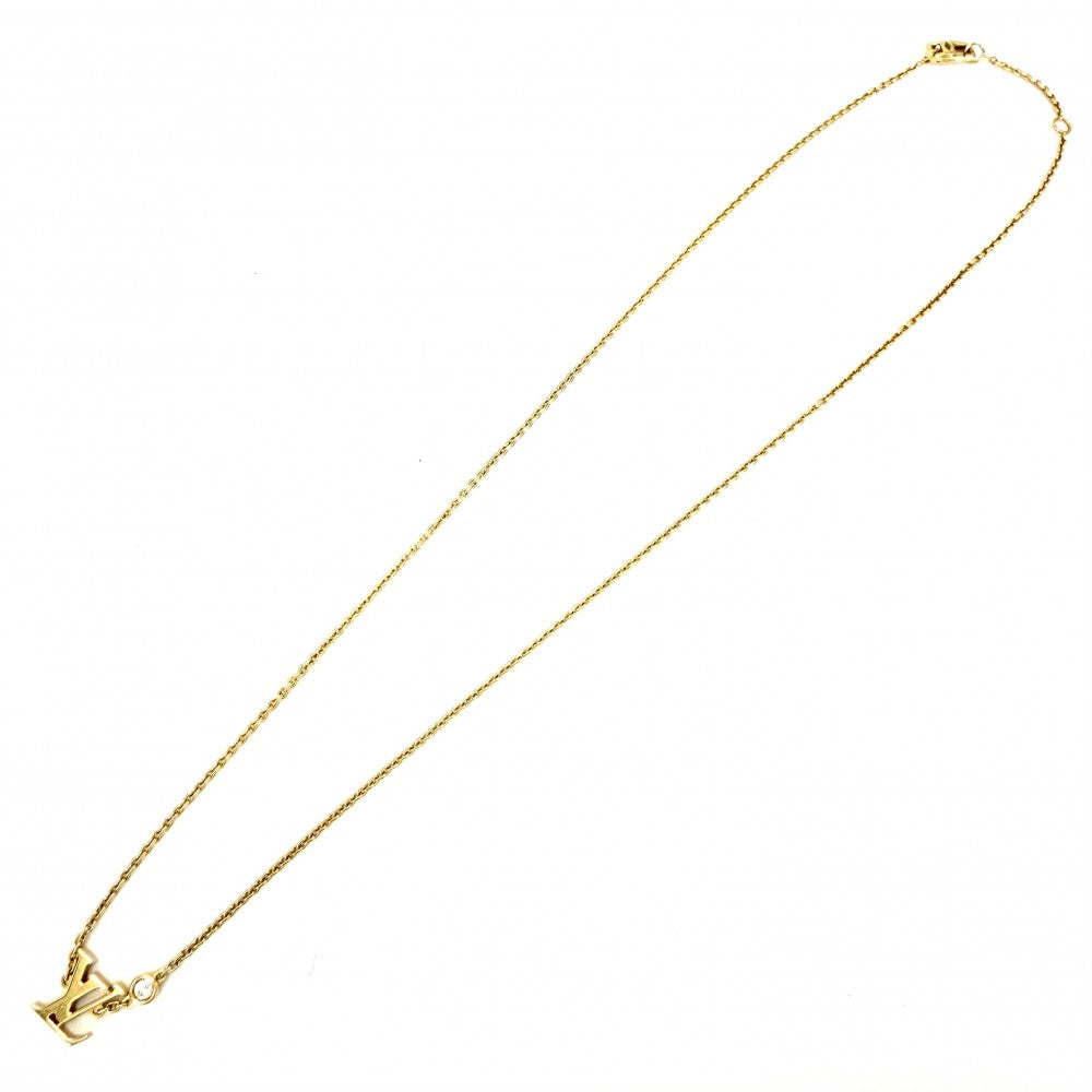 LOUIS VUITTON ルイヴィトン ネックレス モノグラム ペンダント イディール ブロッサム LV アクセサリー K18イエローゴールド ダイヤモンド0.03ct Q93626 レディース 約4.1g【中古品】