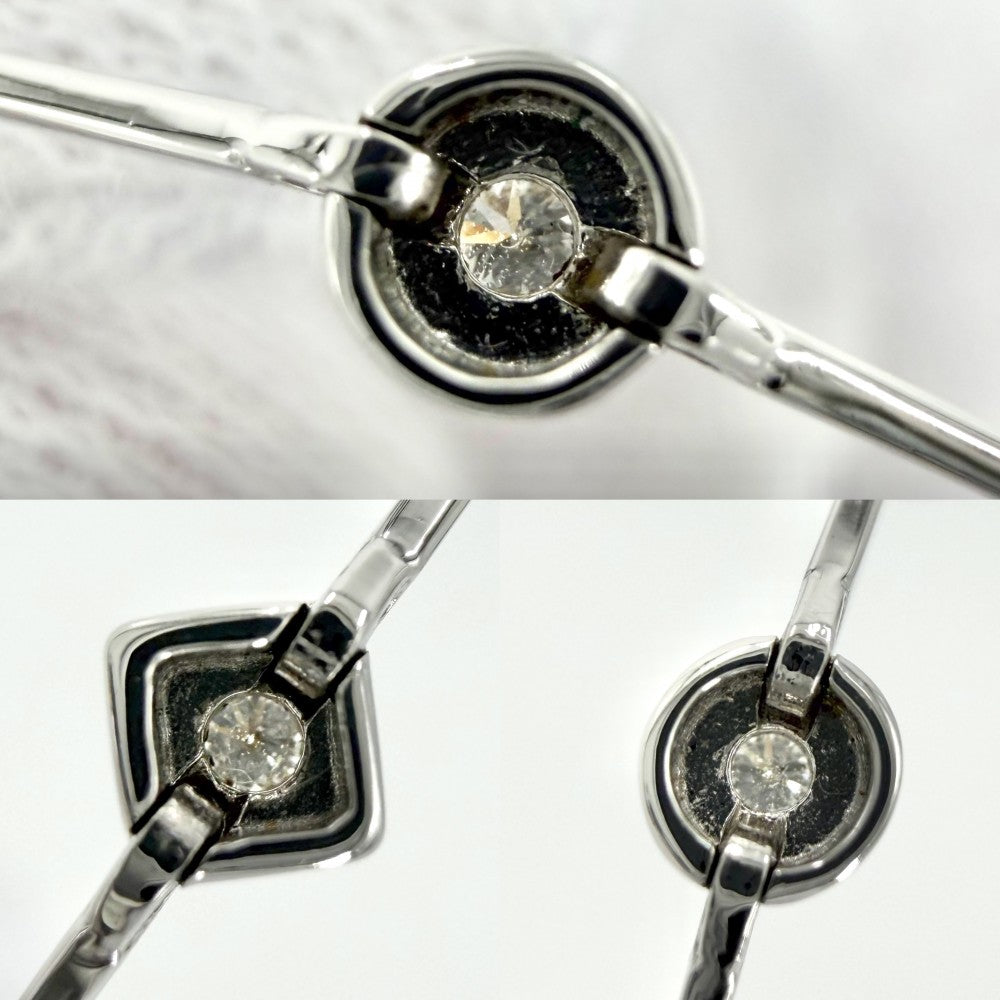 【開店SALE】 TASAKI タサキ ブレスレット ステーション アクセサリー ジュエリー 18金WG Au750 K18ホワイトゴールド ダイヤモンド0.13ct レディース 約4.0g【中古品】
