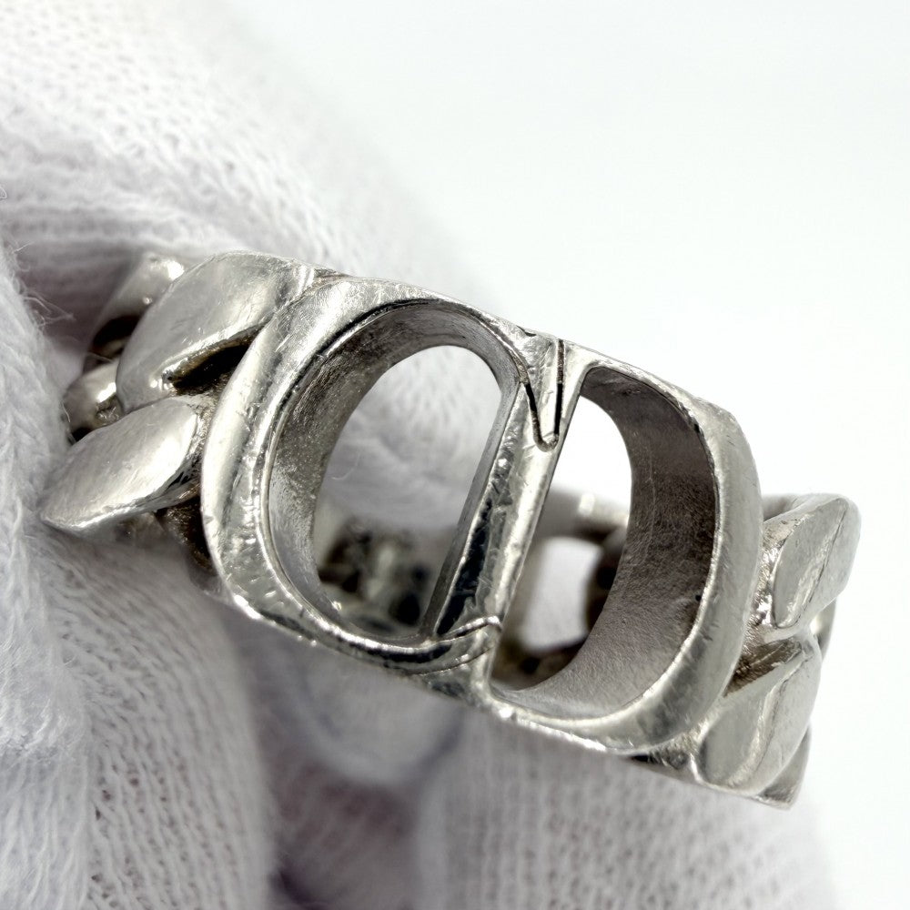 Dior ディオール 指輪 CD Icon チェーンリンク リング アクセサリー ジュエリー Sサイズ 約18号 メンズ 約12.4g【中古品】