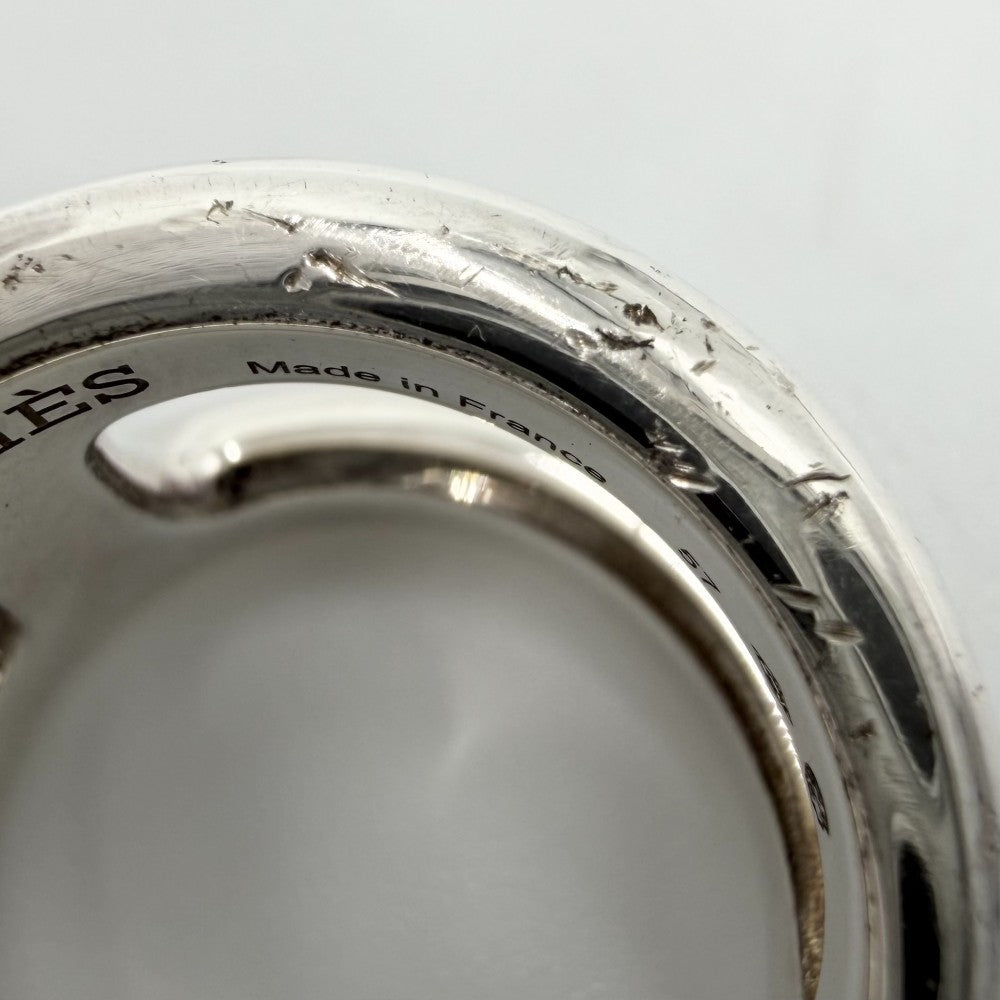 HERMES エルメス 指輪 オスモズGM リング アクセサリー ジュエリー 小物 57サイズ シルバー925 約16号 シルバー メンズ 約15.7g【中古品】