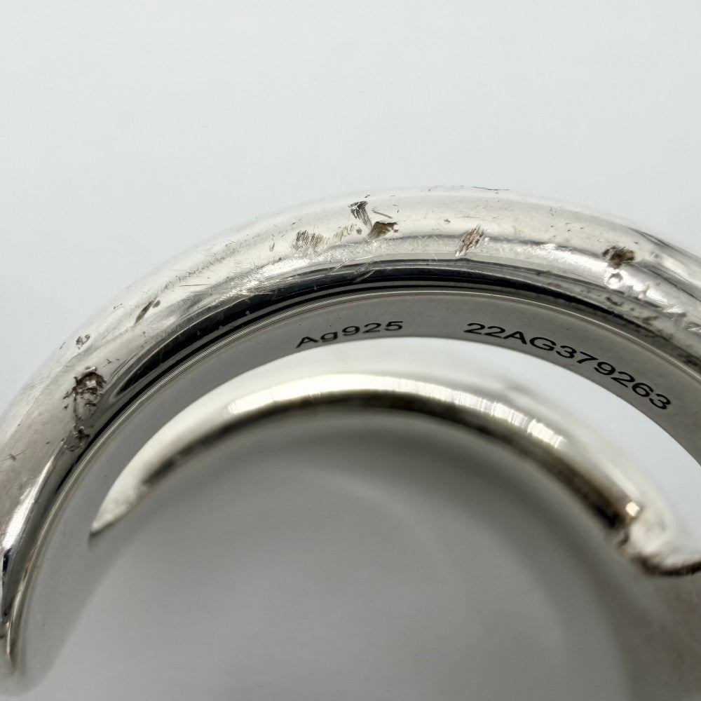 HERMES エルメス 指輪 オスモズGM リング アクセサリー ジュエリー 小物 57サイズ シルバー925 約16号 シルバー メンズ 約15.7g【中古品】