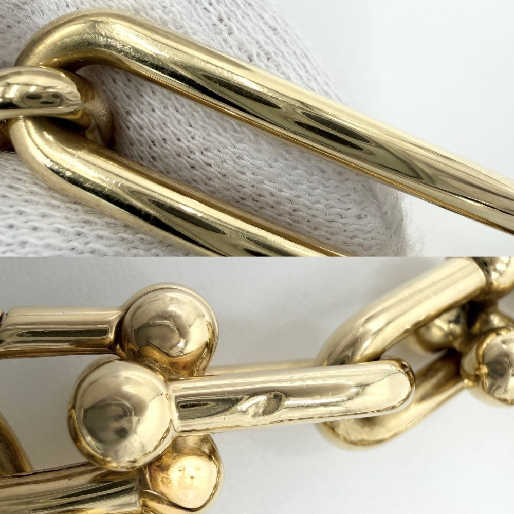 TIFFANY&Co. ティファニー ブレスレット ハードウェア リンク ブレスレット アクセサリー ジュエリー 18金YG Au750 K18イエローゴールド ゴールド レディース 約21.1g【中古品】