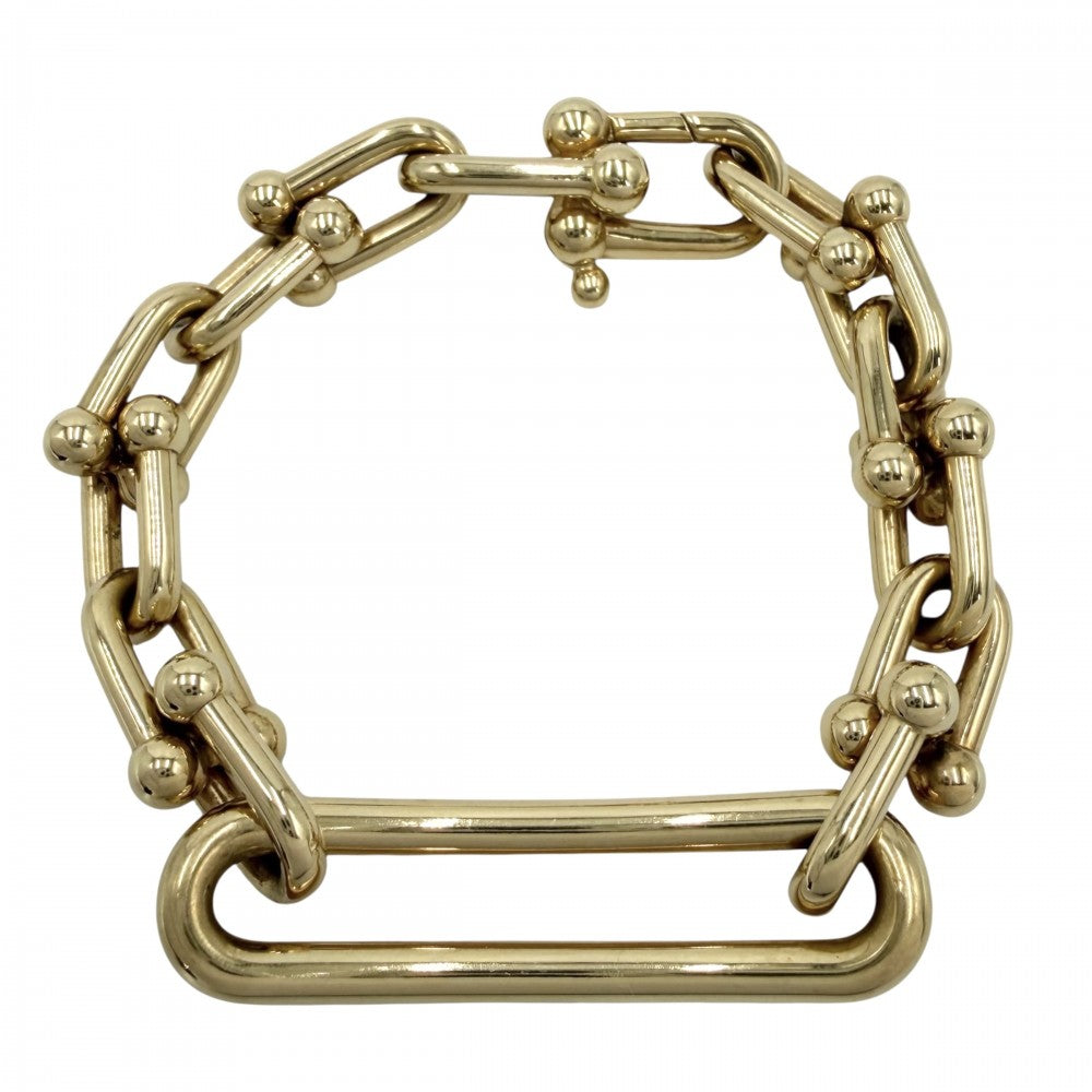 TIFFANY&Co. ティファニー ブレスレット ハードウェア リンク ブレスレット アクセサリー ジュエリー 18金YG Au750 K18イエローゴールド ゴールド レディース 約21.1g【中古品】