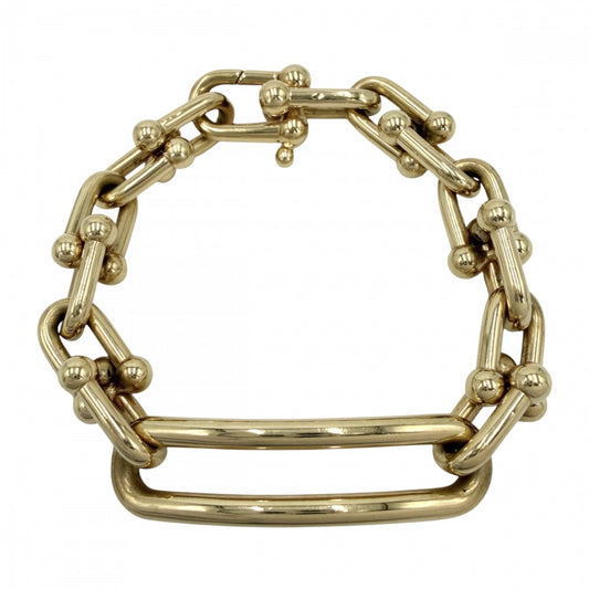 TIFFANY&Co. ティファニー ブレスレット ハードウェア リンク ブレスレット アクセサリー ジュエリー 18金YG Au750 K18イエローゴールド ゴールド レディース 約21.1g【中古品】