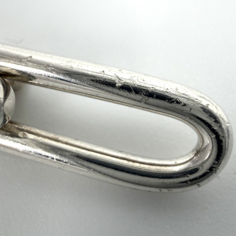 【開店SALE】 TIFFANY&Co. ティファニー ネックレス ハードウェア 細長リンク ペンダント ジュエリー アクセサリー メンズ レディース シルバー925 ユニセックス 約8.3g【中古品】