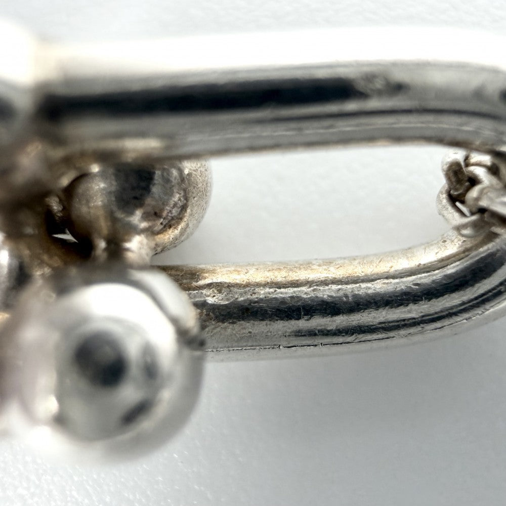 【開店SALE】 TIFFANY&Co. ティファニー ネックレス ハードウェア 細長リンク ペンダント ジュエリー アクセサリー メンズ レディース シルバー925 ユニセックス 約8.3g【中古品】